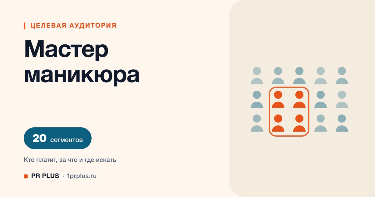 Целевая аудитория мастера маникюра: 20 сегментов с разбором