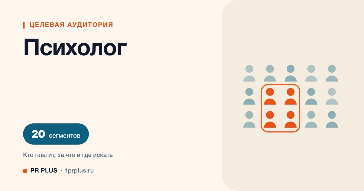 Целевая аудитория психолога: 20 сегментов с разбором