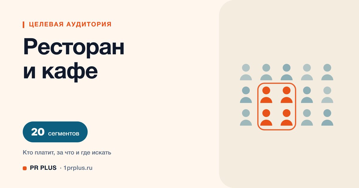 Целевая аудитория ресторана и кафе: 20 сегментов с разбором