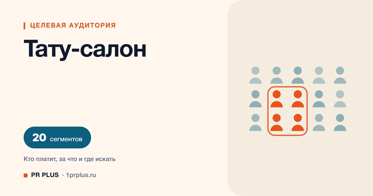 Целевая аудитория тату-салона: 20 сегментов с разбором