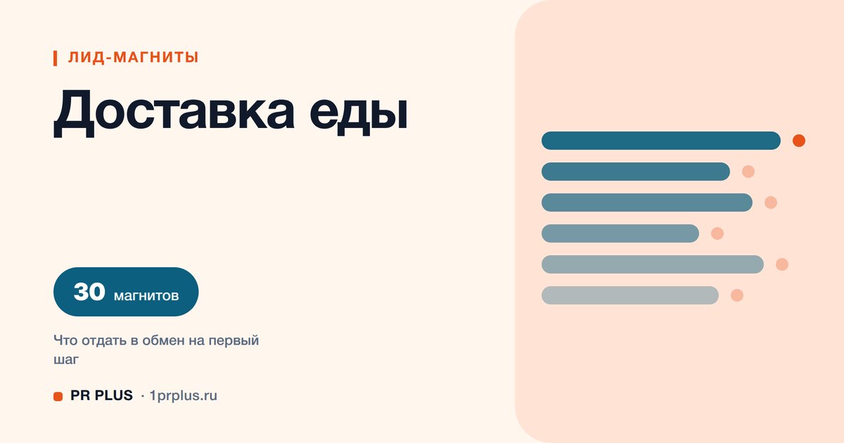 ТОП-30 лид-магнитов для доставки еды