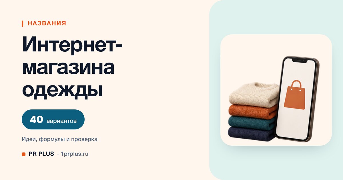 ТОП-40 названий для интернет-магазина одежды