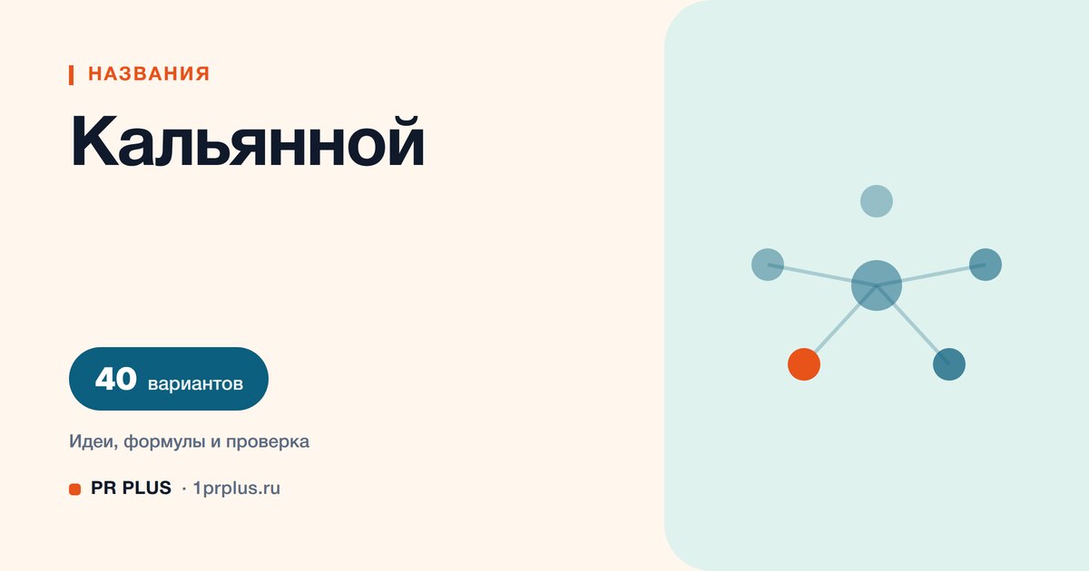 ТОП-40 названий для кальянной
