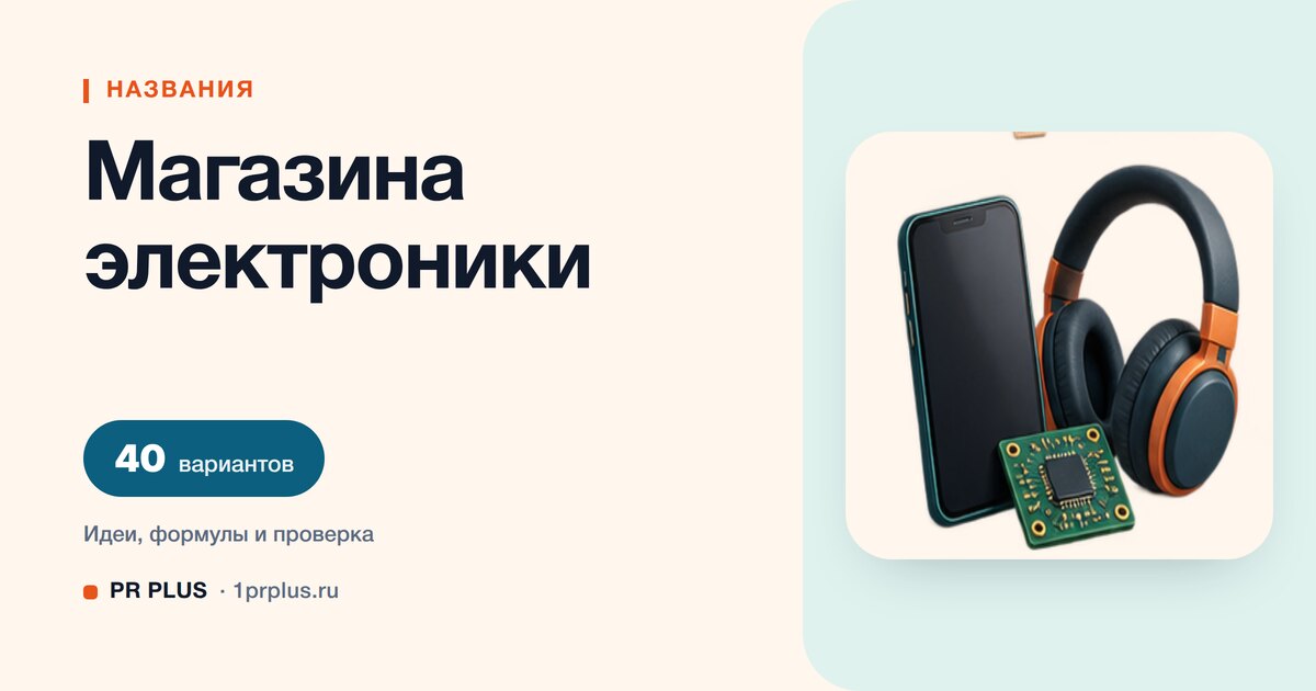 ТОП-40 названий для магазина электроники