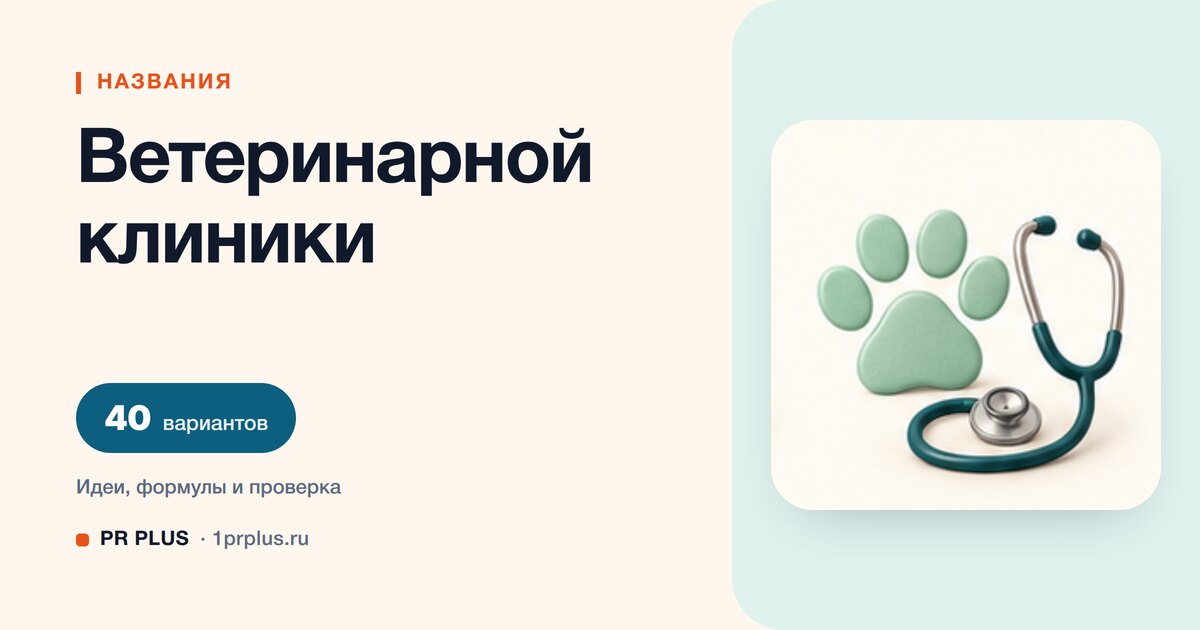 ТОП-40 названий для ветеринарной клиники